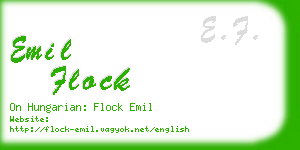 emil flock business card